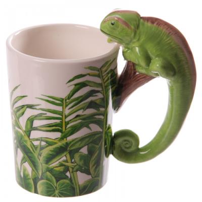 Mug céramique anse caméléon