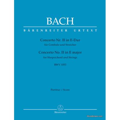 Partitions classique BARENREITER BACH J.S. - CONCERTO N°2 IN E-DUR BWV 1053 - SCORE Grand format