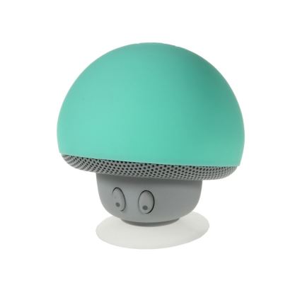 Enceinte Bluetooth Mushroom ventouse microphone - Cyan