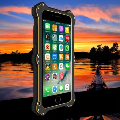 Coque metal et silicone LOVE MEI MK2 - Dust- pour iPhone 7 4.7 - Noir