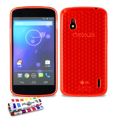 Coque Souple ORIGINALE Ultra Fine Rouge , Diams,  de MUZZANO pour LG NEXUS 4