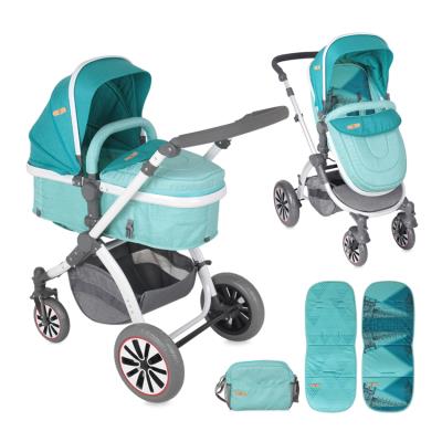 Poussette combinée AURORA Bleu clair