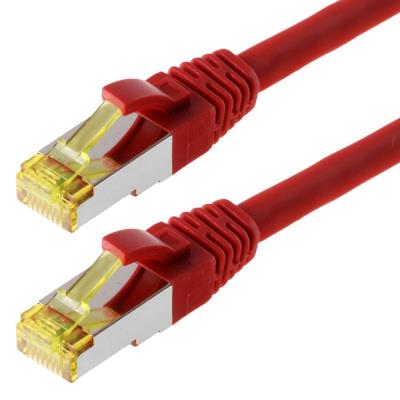Patchcable s ftp (pimf) cat 6a rouge 0,25m - patchcable avec schmalem knickschutz helos 118087