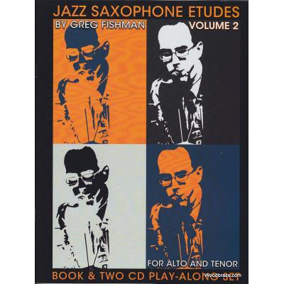 Partitions jazz&blues JAZZ STUDIO FISHMAN G. - JAZZ SAXOPHONE ETUDES VOL. 2 + 2 CD'S  Saxophone