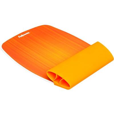 Fellowes 9362401 Tapis de souris avec repose-poignet en silicone Orange