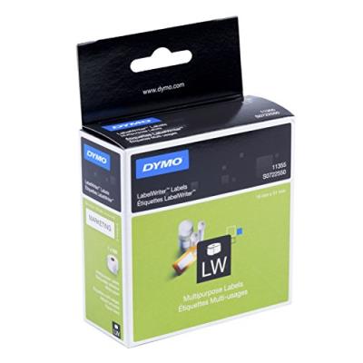 Dymo LabelWriter Étiquettes Multi-usages Adhésif Décollable 19x51mm - Rouleau de 500 étiquettes