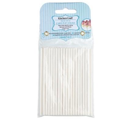 KitchenCraft - Lot 50 Bâtonnets à cake pops, (10cm)