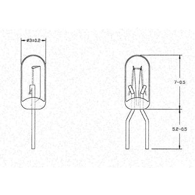 Ampoules tout verre t1 19v 70ma (5) 21619700
