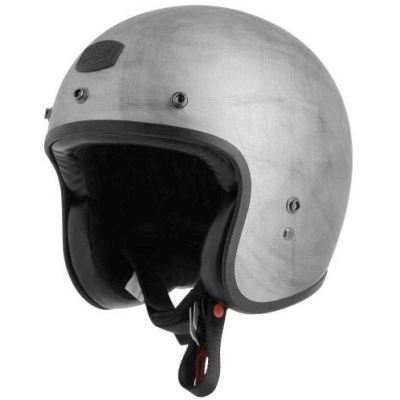 Astone Helmets - Casque jet Bellair - Casque de moto jet homologué - Casque jet vintage look rétro - Casque de scooter en fibre de verre - matt dirty grey