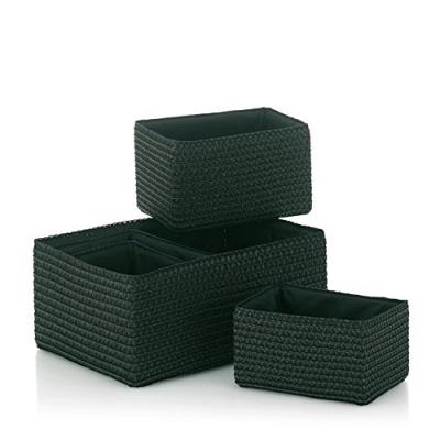 Kela 21780 lot de 5 paniers de rangement, coloris noir, 'rimossa'