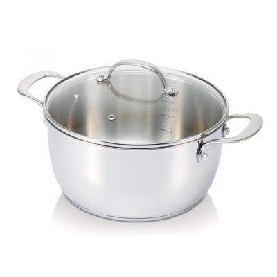 Faitout et couvercle en verre D.28 cm tous feux dont induction BELVIA
