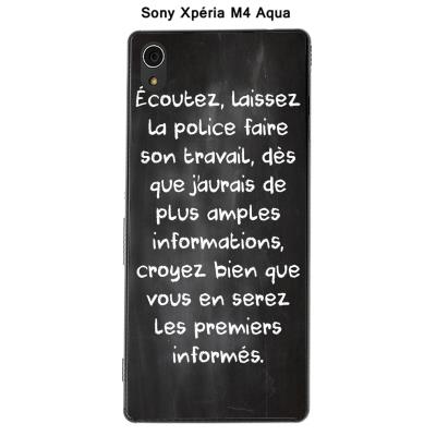 Coque Sony Xpéria M4 Aqua - Citation tableau-25