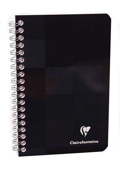 Carnet à Spirales Noir 11x17cm 100 pages Séyès