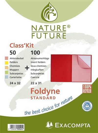 Kit Exacompta - Kit de Classement Class'Kit Pastel 50 chemises + 100 sous-chemises pour A4