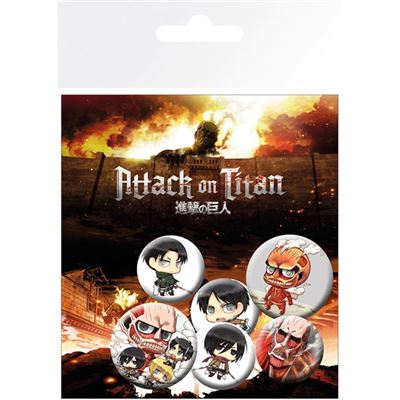 Set de Badges Attack On Titan Mix