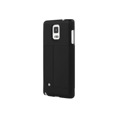 Incipio Lancaster Ultra Thin Folio Case - Flip cover voor mobiele telefoon - Plextonium, plantaardig leer - zwart - voor Samsung Galaxy Note 4