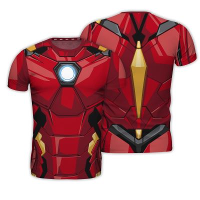 ABYstyle - Marvel - Iron Man - T-Shirt Réplique - Rouge et noir - Homme (XL)
