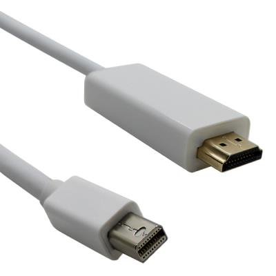 Adaptateur Mini DisplayPort Vers HDMI 4K 60Hz - Nylon Tressé, Compatible MacBook, Surface Pro, Dock - Support HDR10, Gris