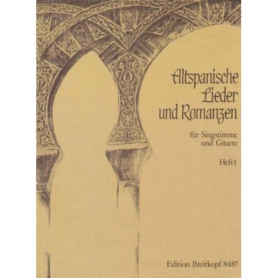 Partitions classique EDITION BREITKOPF ALTSPAN. LIEDER UND ROMANZEN 1 - VOICE, GUITAR Choeur et ensemble vocal
