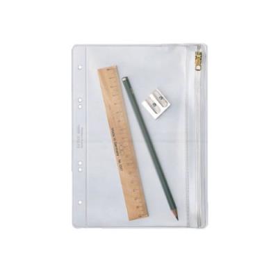 Leitz - pochette à fermeture éclair, format a5, pvc, grainée, 0,20 mm, face externe avec une fermeture à glissière en film doux