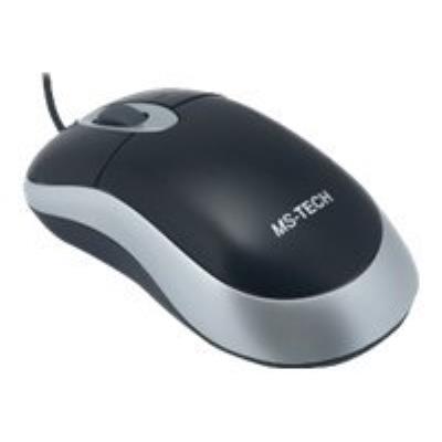 MS-Tech SM-25 - muis - USB - zwart, zilver