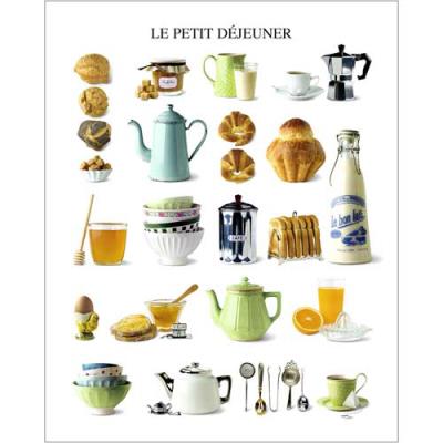 Affiche 40x50 cm Le petit déjeuner / Breakfast / Frühstück