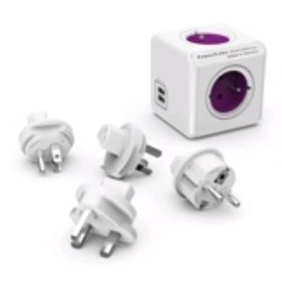 allocacoc PowerCube ReWireable USB avec Travelplugs (Violet, EU)