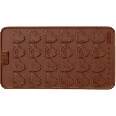 Moules à chocolats coeurs et décors