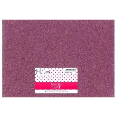 TOGA Glitter Thermocollant Rose A4