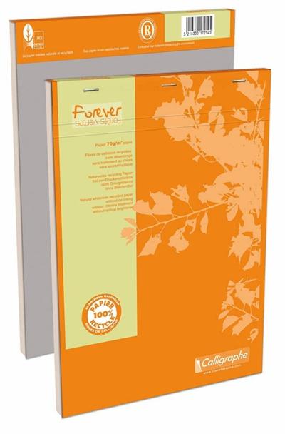 Bloc Forever Calligraphe Orange, 100 feuilles A4 Q.5x5