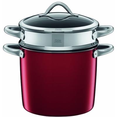 SILIT 0524.1868.11 VITALIANO ROSSO MARMITE PÂTES AVEC COUVERCLE 24 CM ROUGE