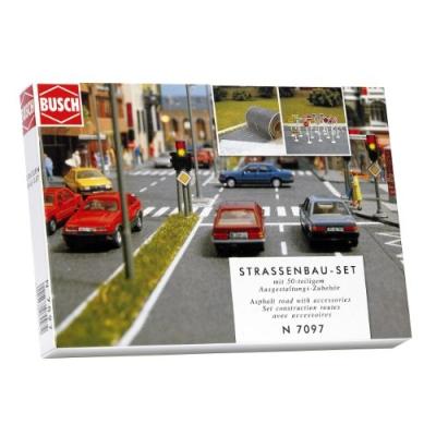 BUSCH ENVIRONNEMENT - BUE7097 - MODÉLISME FERROVIAIRE - ASSORTIMENT ROUTE & ACCESSOIRES - ECHELLE N