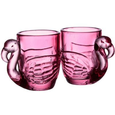 Set de 2 mini verres à shot Flamingo