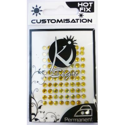 Strass thermocollant tissu Ø 3mm - Or - 140 pièces - Ki-Sign