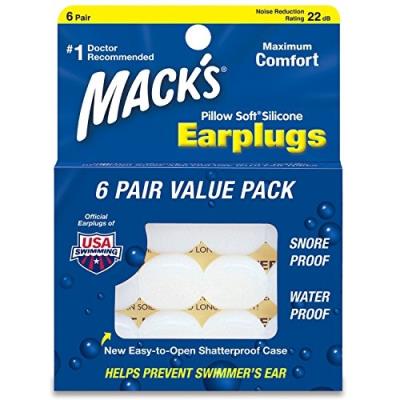 Macks lot de 6 bouchon doreilles blanc