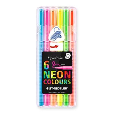 Staedtler Triplus Color Fibre-Tip Marker Pen - 6 Neon Colours 323 Sb6Cs1