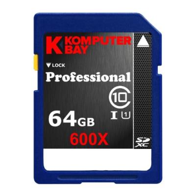 Komputerbay 64go sdxc secure digital extended capacity speed class 10 uhs-i 600x ultra high speed carte ecrire mémoire flash 40 mo/s 90 mo/s lire 64go
