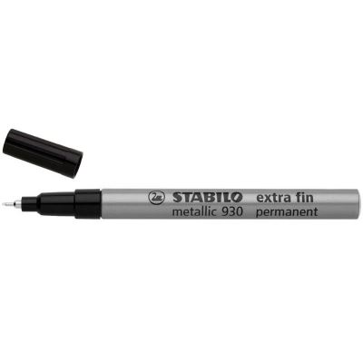 Feutre Stabilo metallic - feutre métallique pointe extra-fine 1mm argent