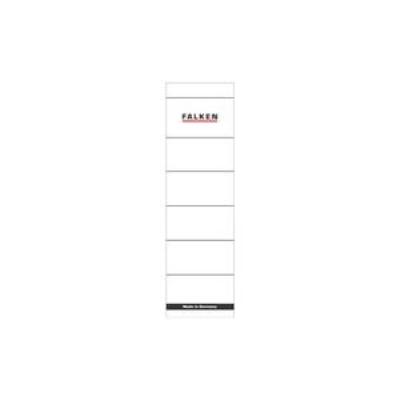 Falken - etiquettespour classeur, petit format, étroit, blanc,en carton, pour porte-étiquette, (h)190 x (l)30 mm contenu: 10 éti