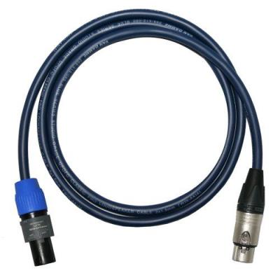 Designacable Câble Neutrik Van Damme à longueur variable Speakon vers XLR femelle Bleu