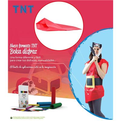 Pack 25 sacs Déguisement 65x90 TNT 60gr Rouge