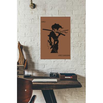 Cadre déco en plexiglas 29.7cm x 42cm épais. 3mm afro afro samurai