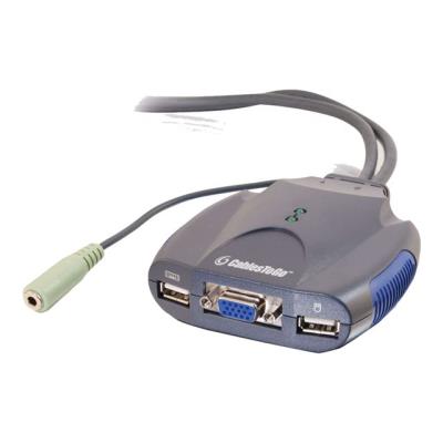 C2G TruLink 2-Port VGA and USB Micro KVM with Audio - KVM / audioschakelaar - 2 poorten - desktop