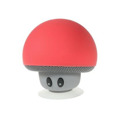 Enceinte Bluetooth Mushroom ventouse microphone - Rouge