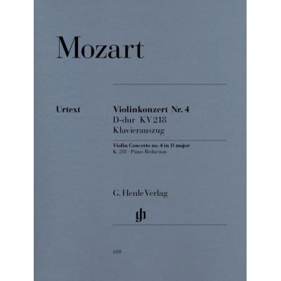 Partitions classique HENLE VERLAG MOZART W.A. - VIOLIN CONCERTO NO. 4 D MAJOR K. 218 Violon