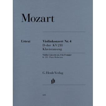 Partitions classique HENLE VERLAG MOZART W.A. - VIOLIN CONCERTO NO. 4 D MAJOR K. 218 Violon - 1