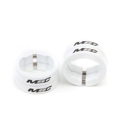 Msc vélos argripwhite anneaux de verrouillage pour poignées de guidon-blanc