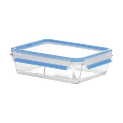 EMSA 513920 CLIP&CLOSE VERRE BOÎTE ALIMENTAIRE RECTANGULAIRE TRANSPARENT 1,3 L