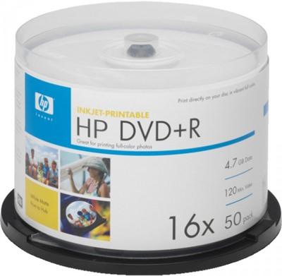 DVD+R 16x imprimable full-surface, 50 pièces en cake box