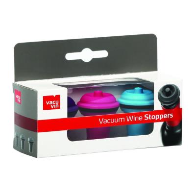 Vacuvin 08850606 Set de 3 Bouchons Stoppeur,Multicolore